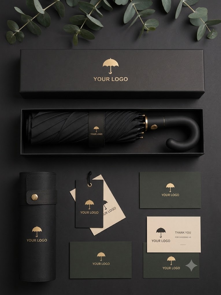 Custom logo umbrella gift packaging China supplier